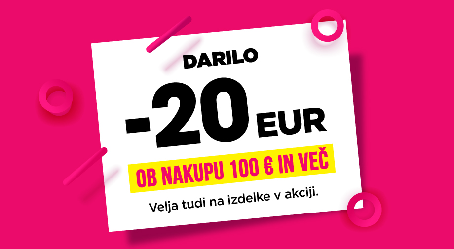 Akcija -20 eur ob nakupu nad 100 eur